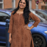 Mocha Elegance Premium Modal Chikankari Set
