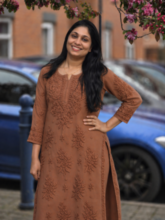 Mocha Elegance Premium Modal Chikankari Set