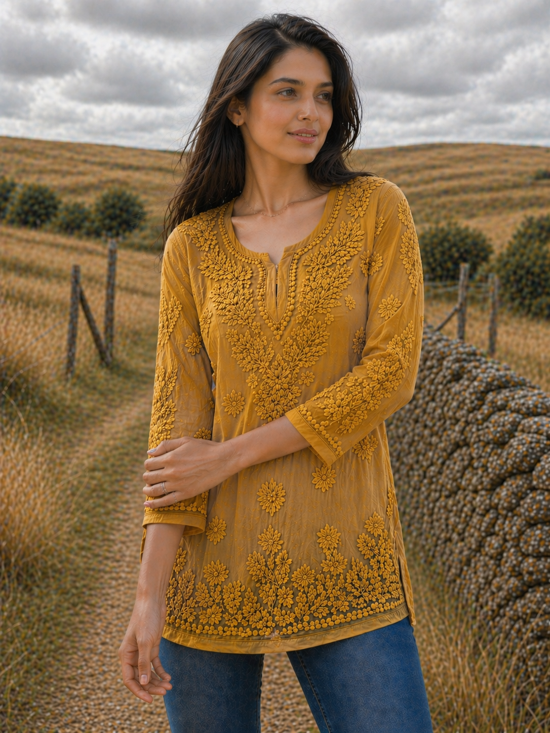 Premium Viscose 3D Chikankari Short Kurti – Available in Multiple Colours - Image 6