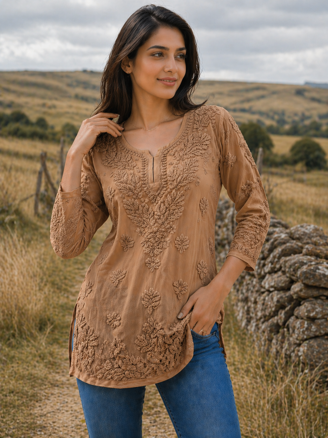 Premium Viscose 3D Chikankari Short Kurti – Available in Multiple Colours - Image 7