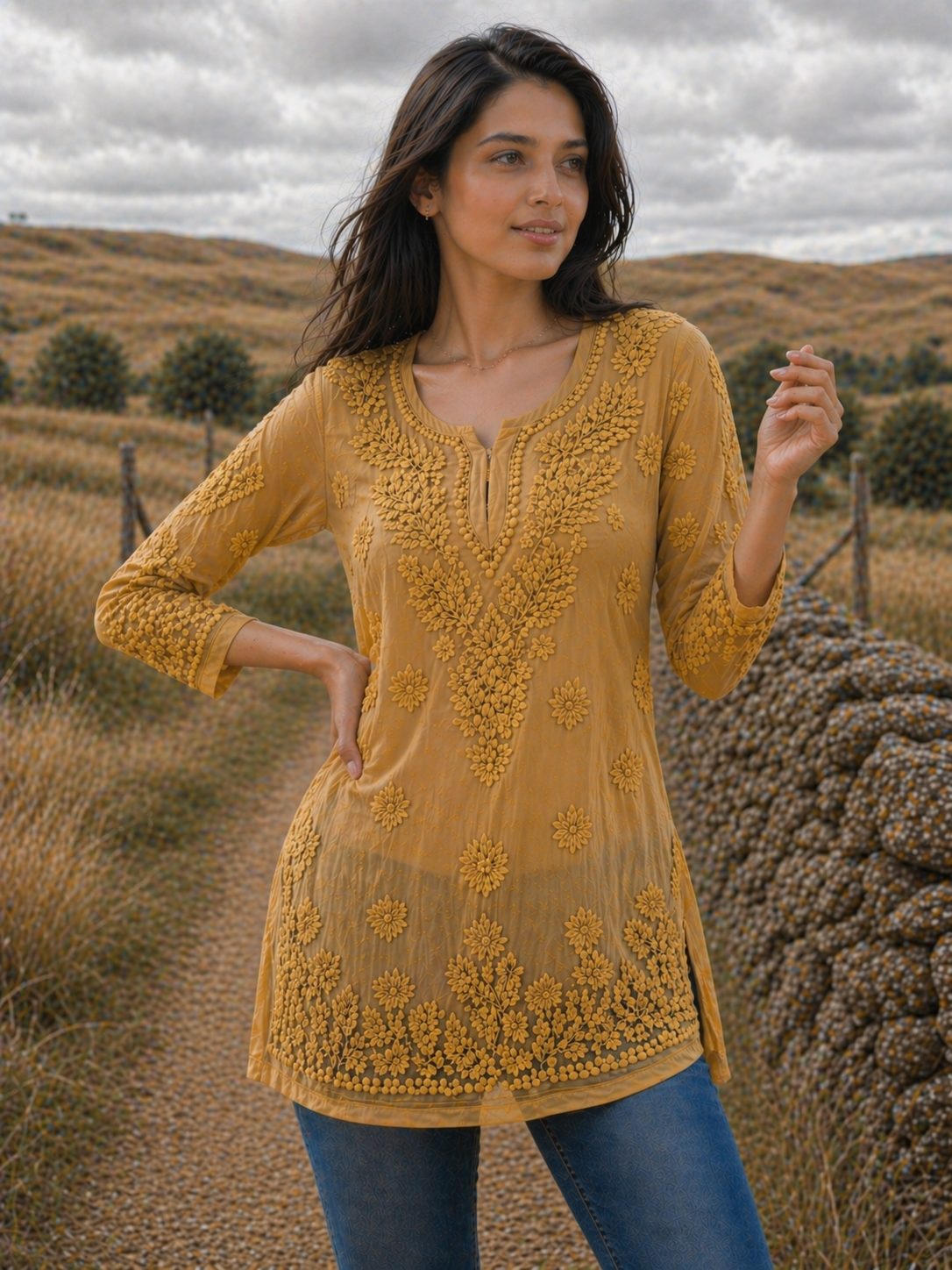Premium Viscose 3D Chikankari Short Kurti – Available in Multiple Colours - Image 9