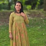 Olive Bloom Mul Chanderi Hand Embroidered 2-Piece Set