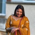 EOSS Chinon 3 Piece Kurti Set – Embroidered Ethnic Suit with Dupatta & Bottom | Mustard Golden Yellow