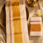 Pure Handloom Set Mundu with Blouse Piece – Extra Large Traditional Kerala Kasavu Set
