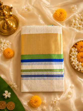 ഹരിത | Traditional Kuthampully Set Mund
