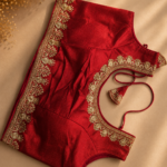 48 Hour | Designer Red Ready-Made Blouse | Designer Back Open Blouse with Sleeve