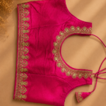 48 Hour | Designer Pink Ready-Made Blouse | Designer Back Open Blouse with Sleeve