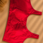 48 Hour | Red Plain Silk Ready-Made Blouse | Designer Back Open Blouse with Sleeve